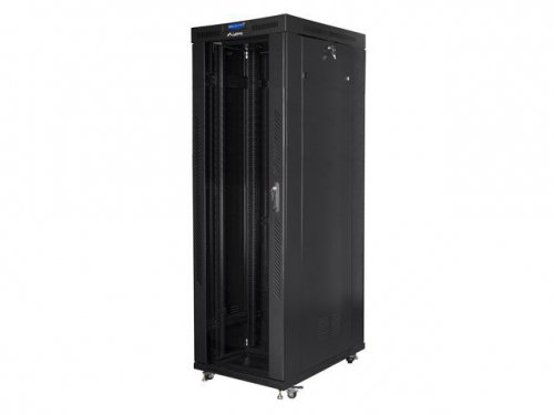LANBERG SZAFA STOJĄCA RACK 19&quot; 42U 800X1000 DRZWI SZKLANE LCD CZARNA FF01-8042-12BL (FLAT PACK)