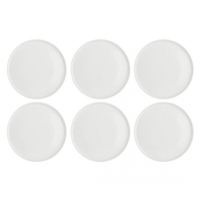 Zestaw 6 talerzy obiadowych Essenziale Gourmet - Biały, 21 cm