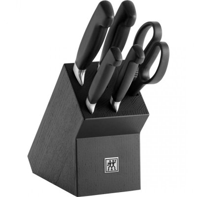 Zestaw 4 noży w bloku ZWILLING Four Star czarny