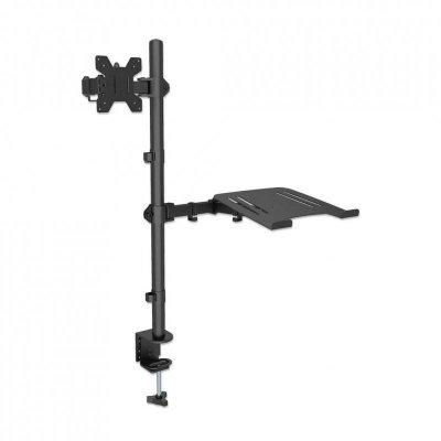 Uchwyt biurkowy Manhattan 13&quot;-32&quot;, z półką na laptopa
