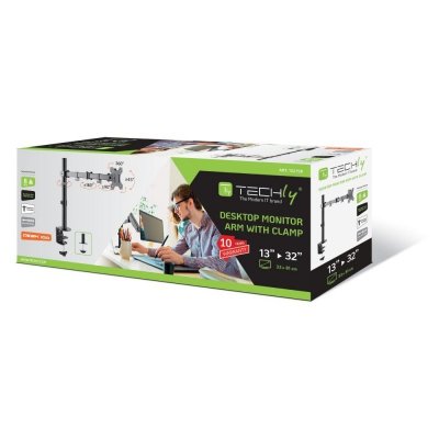 Techly ICA-LCD 503BK uchwyt / stojak do monitorów 81,3 cm (32&quot;) Biurko Czarny