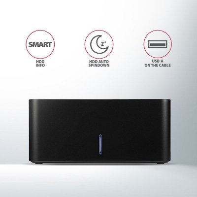 Axagon ADSA-SN stacja dokująca do dysków twardych USB 3.2 Gen 1 (3.1 Gen 1) Type-A Czarny