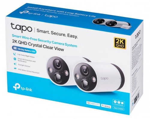 TP-Link Tapo C420S2 Żarówka Kamera bezpieczeństwa IP Wewnętrz i na wolnym powietrzu 2560 x 1440 px Ściana