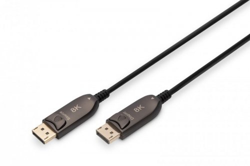 Kabel DP/DP M/M czarny 10m DisplayPort 1.4 Hybrydowy  AOC 8K 60Hz UHD