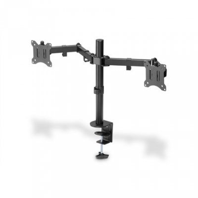 DIGITUS UCHWYT BIURKOWY PODWÓJNY Z ZACISKIEM 2XLCD MAX. 32&quot; MAX. OBCIĄŻENIE 2X 8KG UCHYLNO-OBROTOWY CZARNY DA-90400