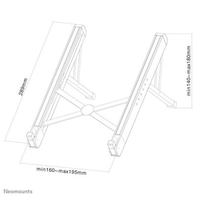Neomounts by Newstar NSLS010 stojak na notebooka 43,2 cm (17&quot;) Podstawka na notebooka Srebrny