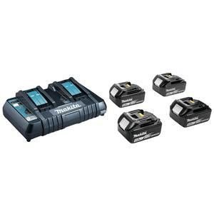 MAKITA ZESTAW ZASILAJĄCY 18V (BL1850Bx4+DC18RD) MAKPAC