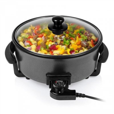 Tristar  | Wielofunkcyjna patelnia grillowa XL | PZ-9135 | Średnica 30 cm | Grill | 1500 W | Pokrywka w zestawie | Uchwyt stały 