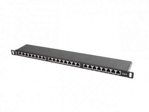Patch panel Lanberg  PPS6-0024-B (0.5U; kat. 6)
