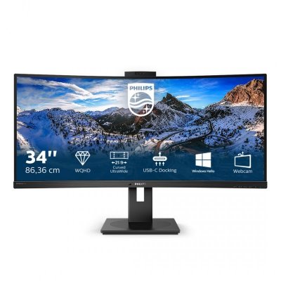 Philips P Line 346P1CRH/00 LED display 86,4 cm (34&quot;) 3440 x 1440 px UltraWide Quad HD Czarny
