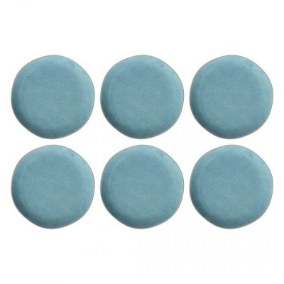 ROSE&TULIPANI CONCERTO FUSE AZZURRO Zestaw 6 talerzy obiadowych 27 cm