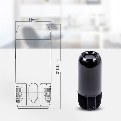 Bezprzewodowy głośnik LED V-TAC SMART VT-7456 RGB Bluetooth 2x3W (SKU 8570) Czarny