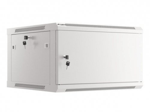 LANBERG SZAFA WISZĄCA RACK 19&quot; 6U 600X600 DRZWI METALOWE SZARA (FLAT PACK) WF01-6606-00S