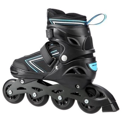 ŁYŻWOROLKI NILS EXTREME NH11912 A 2W1 CZARNO-NIEBIESKIE ROZM. M (35-38) Z WYMIENNĄ PŁOZĄ HOKEJOWĄ