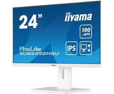 iiyama XUB2492HSU-W6 monitor komputerowy 60,5 cm (23.8&quot;) 1920 x 1080 px Full HD LED Biały