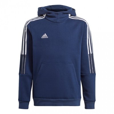 Bluza dla dzieci adidas Tiro 21 Sweat Hoody granatowa GK9680 116cm
