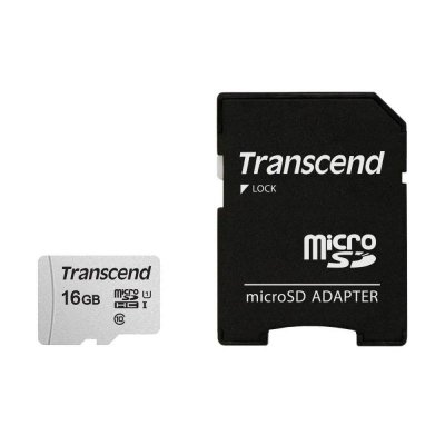 PAMIĘĆ MICRO SDHC 16GB W/ADAP C10 TS16GUSD300S-A TRANSCEND