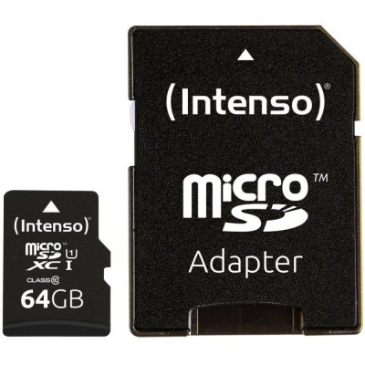 PAMIĘĆ MICRO SDXC 64GB C10 W/ADAPTER 3433490 INTENSO