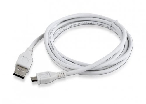 KABEL USB2 A PLUG/MICRO B 1.8M WHITE CCP-MUSB2-AMBM-6 GEMBIRD