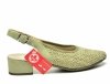 Czółenka 39 RIEKER 47060 z odkrytą piętą zielone khaki