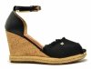 Sandały WRANGLER 40 LORETTA espadryle czarne na koturnie damskie 