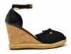 Sandały WRANGLER 38 LORETTA espadryle czarne na koturnie damskie 