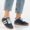 Półbuty sneakersy 38 skóra FILIPPO 6741 granatowe skórzane zamsz