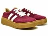 Półbuty sneakersy 40 skóra FILIPPO 6776 bordowe skórzane zamsz bordo