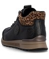 BOTKI sneakersy 40 RIEKER 1457 czarne damskie półbuty