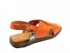 Sandałki 37 skóra VERANO 3006 pomarańczowe płaskie skórzane
