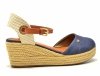 Sandały WRANGLER 38 BELA espadrylegranatowe na koturnie damskie beżowe