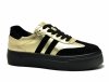 Półbuty sneakersy 37 skóra FILIPPO 6841 złote czarne skórzane 