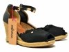 Sandały WRANGLER 38 LORETTA espadryle czarne na koturnie damskie 