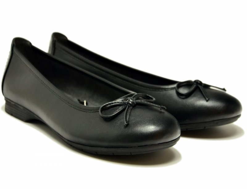 Baleriny damskie 36 JANA 22163 czarne półbuty balerinki