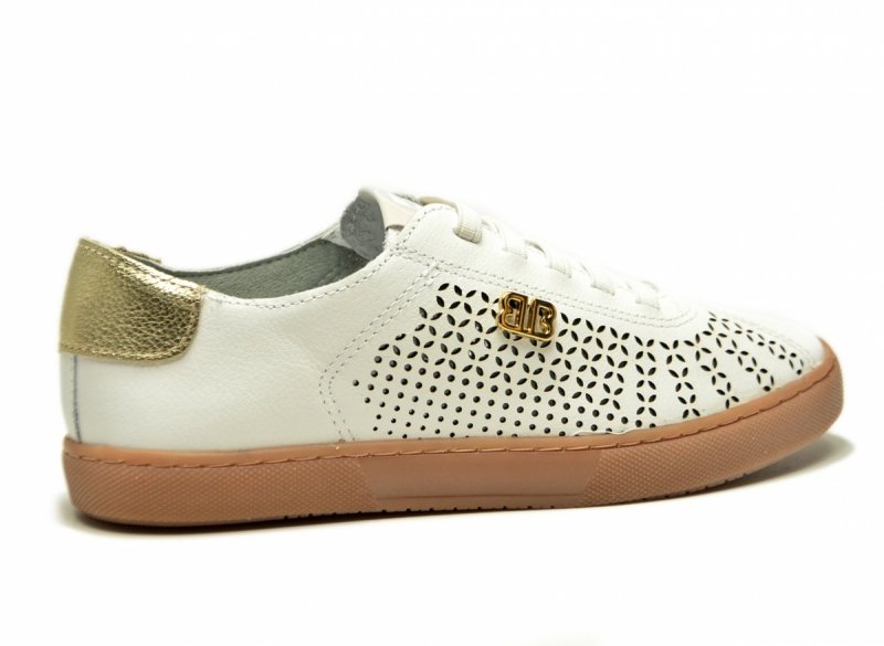 Półbuty sneakersy 36 białe skóra  BOTTERO 376604 skórzane ażurowane