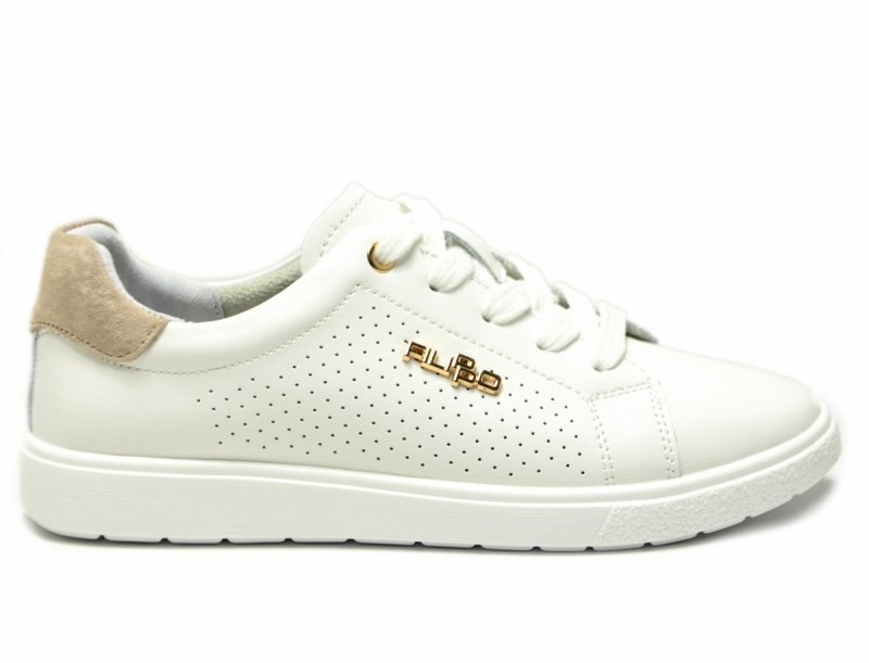 Półbuty sneakersy białe 39 skóra FILIPPO 6738 skórzane damskie
