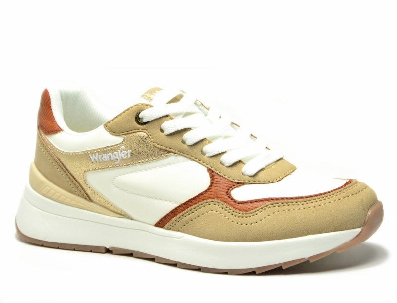 Sneakersy WRANGLER PEARL 41 półbuty sportowe damskie beżowe camel kremowe