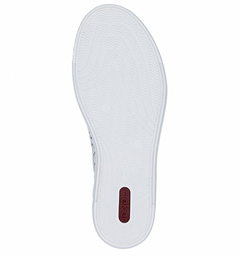 Półbuty sneakersy 41 RIEKER L8831 białe skóra damskie skórzane ażurowane