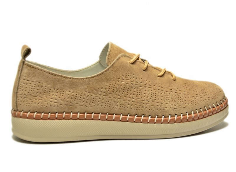 Półbuty beżowe 41 skóra FILIPPO 7674 skórzane beż 