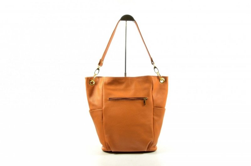 TOREBKA damska LAURA BIAGGI skóra camel brązowa