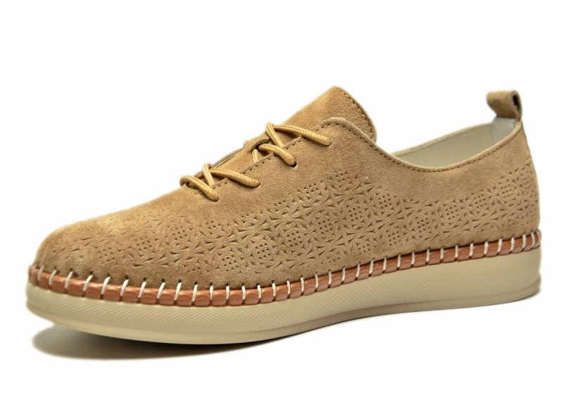 Półbuty beżowe 38 skóra FILIPPO 7674 skórzane beż 