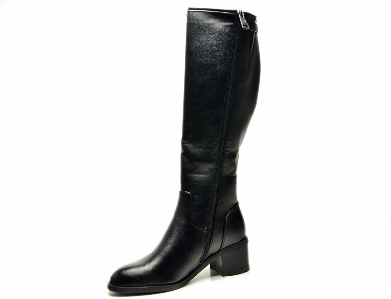 Kozaki 37 VINCEZA 58589 czarne damskie na obcasie