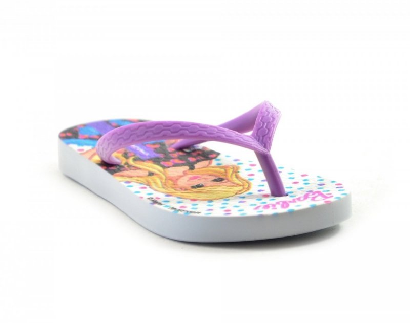 Klapki IPANEMA 29/30 japonki 82927 białe fioletowe Barbie