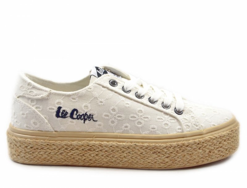 Trampki espadryle 40 LEE COOPER białe 2425 półbuty