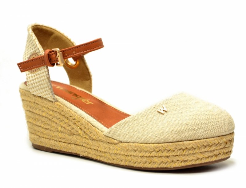 Sandały WRANGLER 39 BELA espadryle beżowe na koturnie