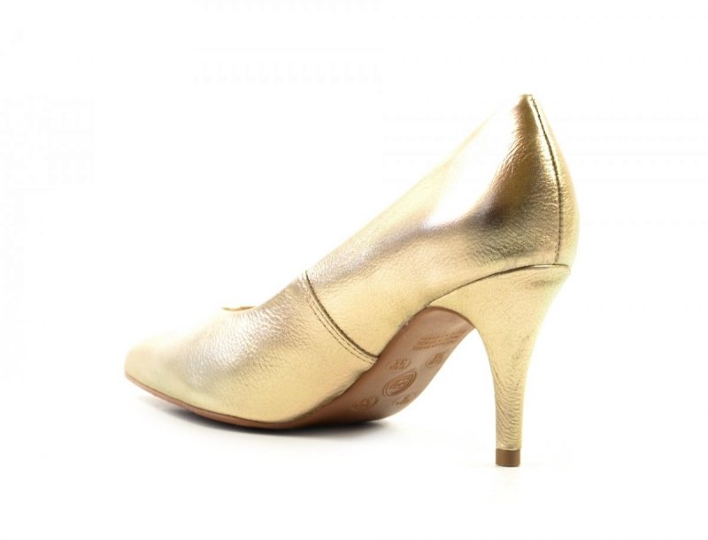 Czółenka 37 szpilki BOTTERO skóra złote skórzane 353721