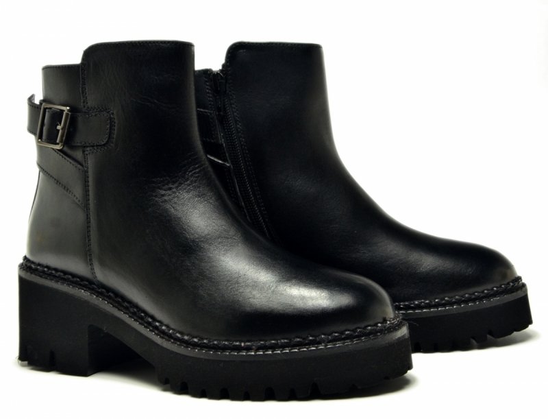 Botki 38 skóra czarne skórzane 865 damskie JORGE OLIVEIRA