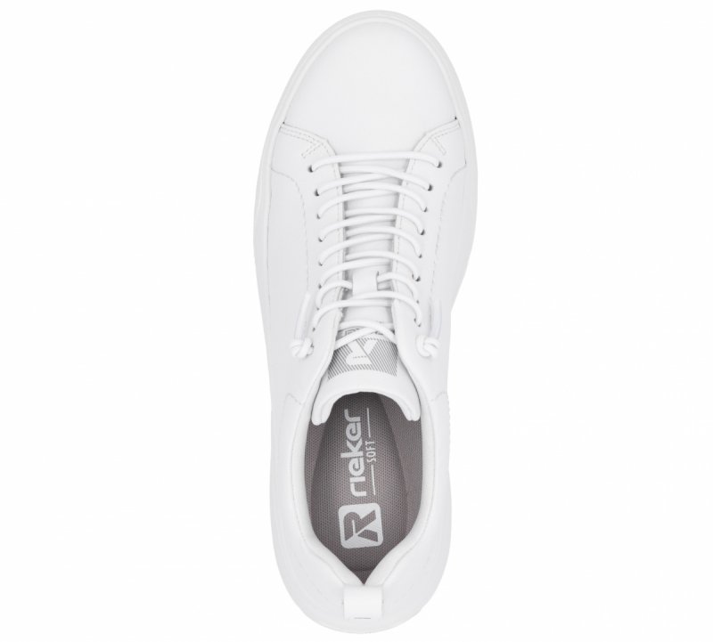 Półbuty sneakersy 41 RIEKER W2301 białe skóra damskie skórzane