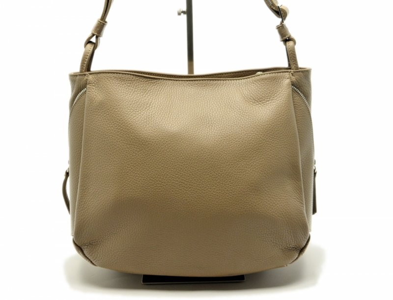 TOREBKA damska skóra MIKO skórzana taupe beżowa