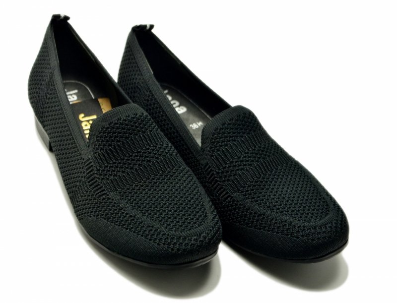 Półbuty mokasyny baleriny 38 JANA 24266 czarne